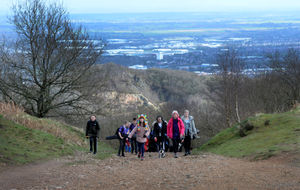 Primary school kids from Telford had a netball tournament on top of the Wrekin for Sport Relief – pupils and staff make it to the top of the Wrekin.