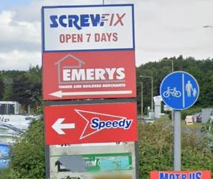 The new proposed sign would have replaced this one at Stafford Park 4. Picture: Google Maps