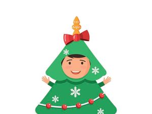 Supporting image for story: This student accidentally committed to wearing a Christmas tree costume all term