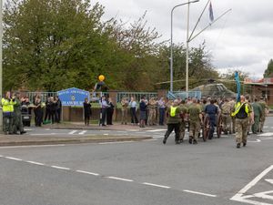 Supporting image for story: Volunteers haul one-tonne gun through Shropshire on 1,000-mile charity challenge