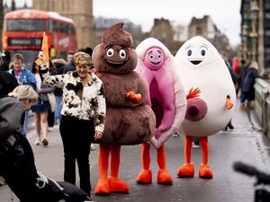 Supporting image for story: Clare Balding leads mascots through London urging people to get cancer screening