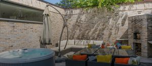 The garden features a quiet courtyard that's perfect for entertaining