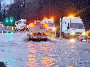 Supporting image for story: Major Shrewsbury road closed as water main bursts