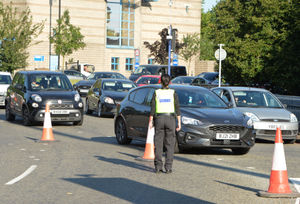 Police helped to manage congestion after the crash