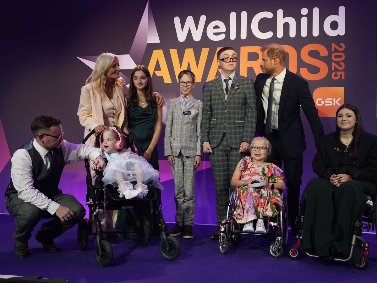 Duke of Sussex pays tribute to youngsters recognised by charity WellChild