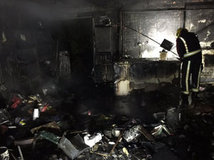 Supporting image for story: PICTURED: Willenhall blaze destroys garage at family home