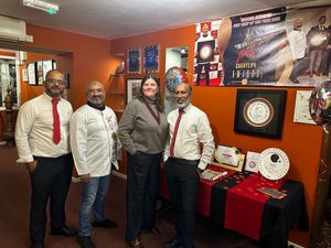 Supporting image for story: Mayor and guests tuck in to celebrate curry chef's national success