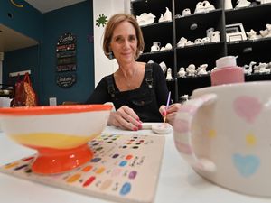 Supporting image for story: 'I opened a pottery painting studio and cafe where people can unwind and get creative while enjoying a glass of wine or cup of coffee'