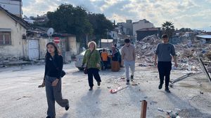 The group have been delivering aid to people affected by the earthquake.