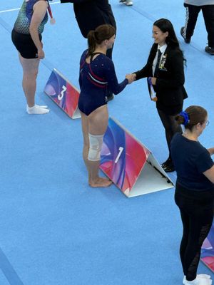 Medal ceremony, Spr Popadyak awarded 1st place on Tumbling