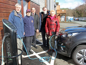 Supporting image for story: Car charging points opened at Mid Wales railway as part of £89k revamp