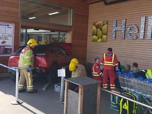 Supporting image for story: Elderly driver crashes into pedestrian and Tesco exit door
