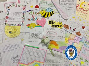 The letters, jokes, pictures and the 3D paper rose 