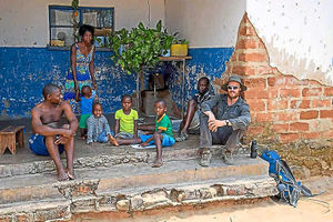 Chaz met youngsters at schools along the Zambezi