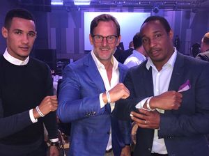 Tom Ince, left, Ronald de Boer and Paul Ince
