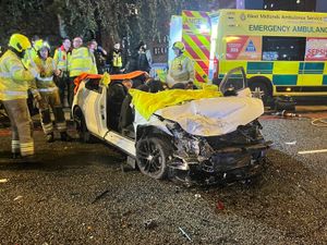 Supporting image for story: Car front end smashed in after collision in Birmingham