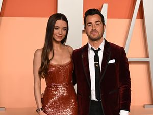 Nicole Brydon Bloom and Justin Theroux at the 97th Academy Awards Vanity Fair Party in Los Angeles