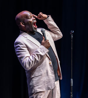 Daliso Chaponda appearing at The Edge Comedy Club Christmas Special on Saturday night. Photo: Andy Brooks