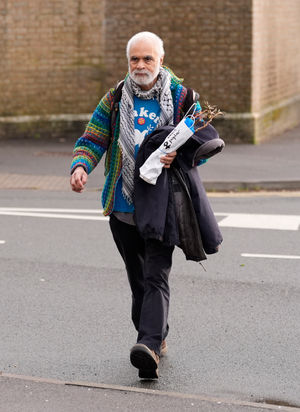 Raja Naidu arriving at Salisbury Crown Coury