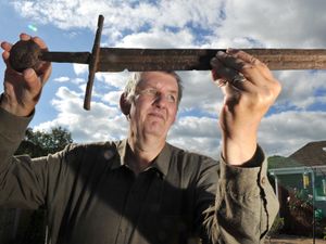 Supporting image for story: Sword found in Shropshire's Caynton caves may be precious 13th century weapon