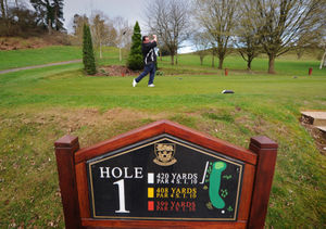 The first shot at Bridgnorth Golf Club after lockdown was from new men's club captain Jez Wilson