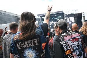 The Villa Park crowd watch support acts, during British rock band Black Sabbath's "Back to The Beginning" concert, Ozzy Osbourne's final ever gig as Black Sabbath's frontman at Villa Park in Birmingham, central England on July 5, 2025. Osbourne, who revealed in 2020 that he has Parkinson's disease, will join Tony Iommi, Geezer Butler and Bill Ward for the all-day "Back To The Beginning" show in Birmingham, central England, where the heavy metal giants formed in 1968. (Photo by ANDY BUCHANAN / AFP) (Photo by ANDY BUCHANAN/AFP via Getty Images)          