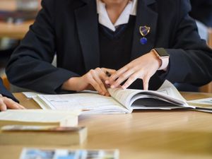 Students read in the library at Royal High School Bath