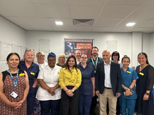 The haematology research team at Sandwell and West Birmingham NHS Trust. 