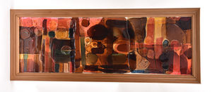 A rare Whitefriars architectural rectangular fused glass panel that sold for £850.