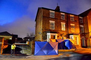 Police remained at the scene in Stafford overnight. Credit: Steve Leath/Express & Star