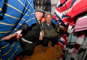 Peaky Blinders day at Brierley Hill Market Hall.Steve Bridgwater and Raj Sharma.