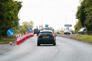 Roadworks have started on Hereford Road, Shrewsbury