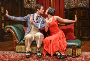Tom Babbage (Max) and April Hughes (Sandra). Photo: Robert Day