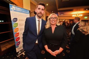 Matthew Lowe from the Chamber and Sarah Thompson (Luceco Group) 