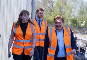 Deputy prime minister Angela Rayner, local government minister Jim McMahon and Birmingham council leader John Cotton in Birmingham on April 10. Pics sent through by Ministry of Housing, Communities & Local Government.

