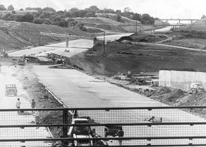 Work under way on the M54 Wellington bypass.