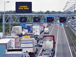 Supporting image for story: Chaos after lorry spill on the M6