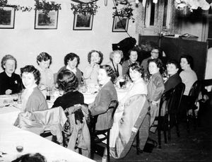 'Christmas party, Barley Mow.' A Christmas party for the Audley Social Club, Newport, 1955/56, held at the Barley Mow, Newport. Picture: Collection of the late Malcolm Miles