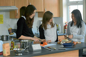 Students learn how to cook in the kitchen as part of the scheme at Wrekin College