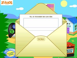 The site encourages youngsters to type in their worries