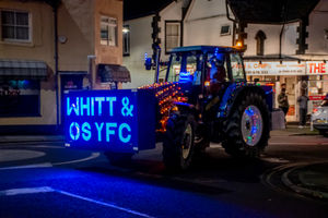 'Chocs' tractor leading the run