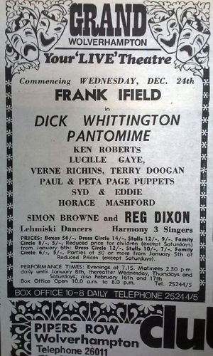  Frank Ifield was just Grand, but who were Syd and Eddie?