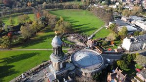 Remembrance Sunday in Shrewsbury. Picture: Drones-z.