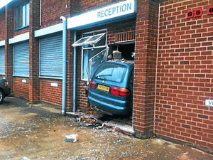 Supporting image for story: Car ploughs into Tipton factory reception