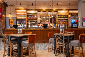 The bar has a wide drink selection