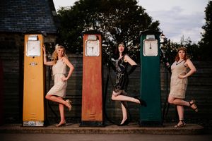 Nikkie Macmanara, Emma Wain and Katie Baxter dressed to the nines for the Peaky Blinders Nights