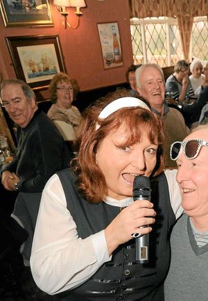 In 2011, Val Rivers Show singer Valaura Wilkes with Stan Lyons at the popular over 50s lunchtime club 