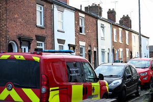 The scene of the fire in Stafford