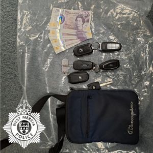 Car keys and cash were discovered by police at the suspected chop shop