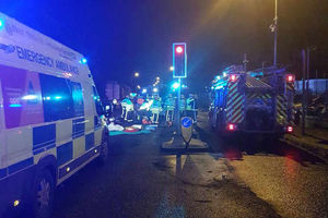 Emergency services at the scene. Photo: @BilstonFire